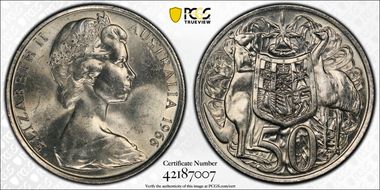 1966 50C KM-67  Ag MS64