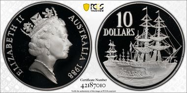 1988 $10 Landing of Gov Phillip PR69DCAM