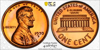 1970-S 1C Large Date PR68RD
