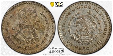 1961-Mo Peso KM-459 AU50