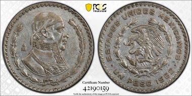 1962-Mo Peso KM-459 XF40