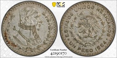 1964-Mo Peso KM-459 AU50