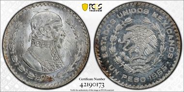 1965-Mo Peso KM-459 MS63