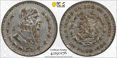 1966-Mo Peso KM-459 AU50