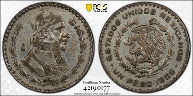 1966-Mo Peso KM-459 XF40