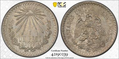 1922-M Peso KM-455  Ag N1