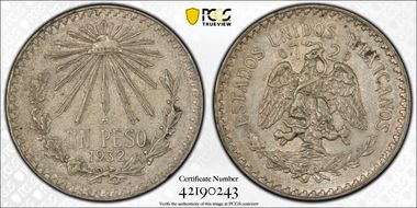 1932-M Peso KM-455 AU55