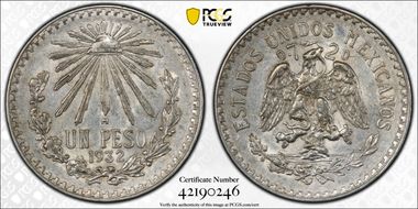 1932-M Peso KM-455 AU58