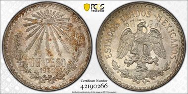 1940-M Peso KM-455  Ag MS64