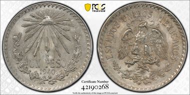 1940-M Peso KM-455  Ag MS63