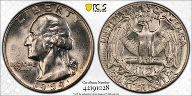 1959 25C Type B Reverse, FS-901 MS66