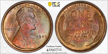 1909 1C Lincoln MS64BN