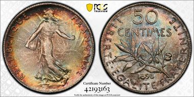 1898 50C Gad-420 F-190 MS66+