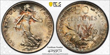 1916 50C Gad-420 F-190 MS66