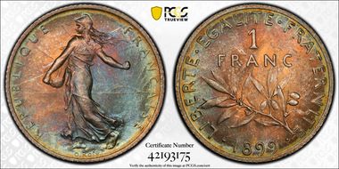 1899 1 Fr Gad-467 F-217 MS67