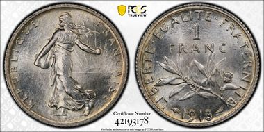 1913 1 Fr Gad-467 F-217 MS66