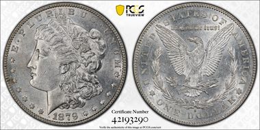 1879-S $1 Reverse of 1878 AU55