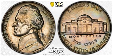 1940 5C Reverse of 1940 PR66
