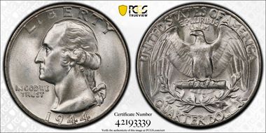 1944 25C MS66