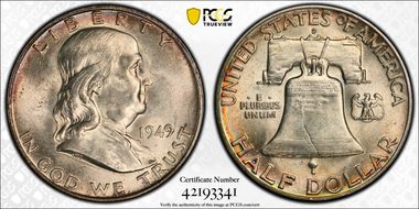 1949-D 50C MS63FBL