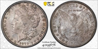 1878 7/8TF $1 Strong MS62