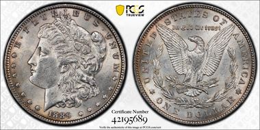 1889 $1 AU58