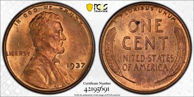 1937 1C MS64RD