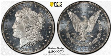 1887 $1 MS65PL