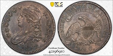1812 50C O-105 AU58