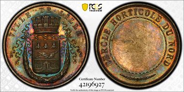 No Date Medal Horticultural Award Bronze City of Lille SP58