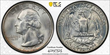 1934-D 25C MS66