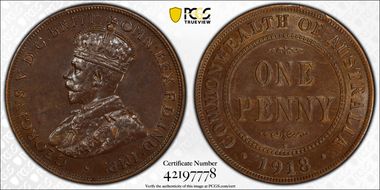 1918-I (c) 1D KM-23 MS62BN