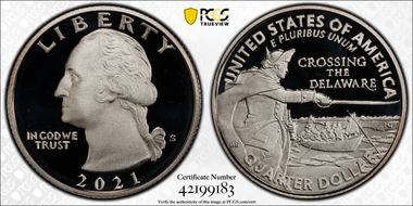 2021-S 25C Crossing the Delaware-Silver PR70DCAM