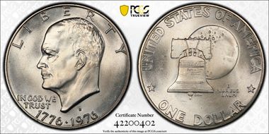 1976-S $1 Silver MS65