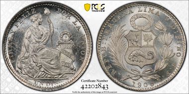 1905-JF Dinero KM-204.2 MS64+