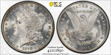 1878 7TF $1 R78, VAM 100 MS63