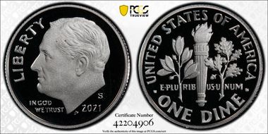 2021-S 10C Silver First Strike PR69DCAM