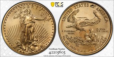 2021 $5 Gold Eagle - Type 1 MS69