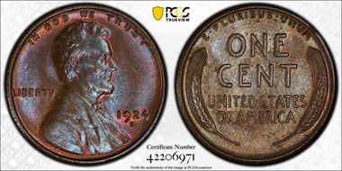 1924-S 1C MS64+ BN
