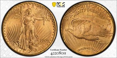 1909-S $20 MS65