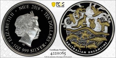 2019 $10 Australian Dreamtime PR69DCAM