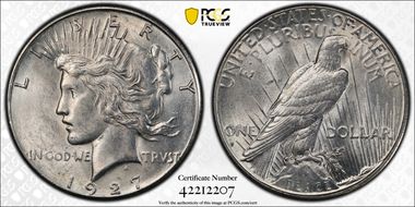 1927-S $1 AU58