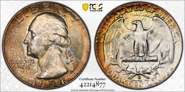 1954-S 25C MS66