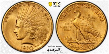 1910 $10 MS64
