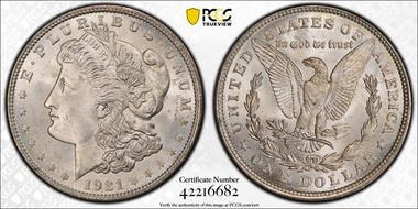 1921 $1 Morgan MS65