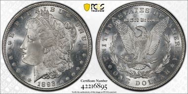 1893 $1 MS65+