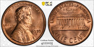 1970-S 1C Doubled Die Obverse FS-101 MS63RD