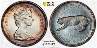 1967 25C 0.800 Ag MS65