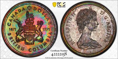 1971 S$1 British Columbia Ag SP64