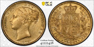 1872/1-M Sov S-3854 Shield MS60